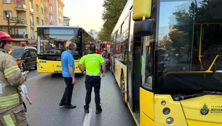 Eyüpsultan’da İETT Otobüsleri Motosiklet Sürücülerine Çarptı