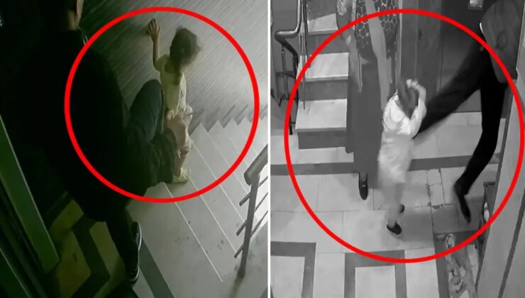 Kızına tekme atıp merdivenden yuvarlayan acımasız babanın ilk ifadesi