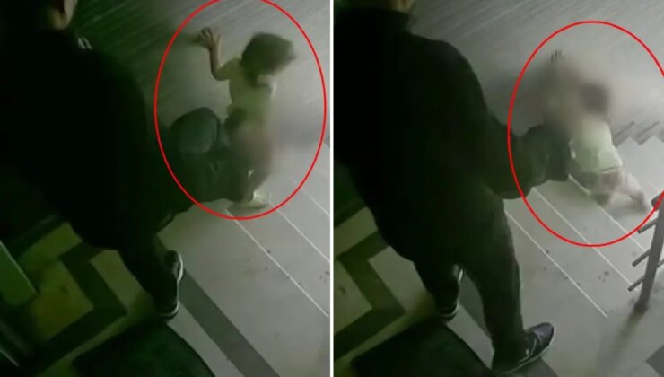 Kızını tekme atarak merdivenden düşürüp hastanelik eden baba tahliye edildi