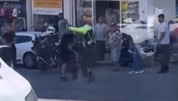 Trafik polisine saldırdılar! O anlar kamerada