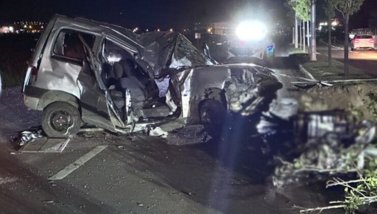 Erzurum’da hafif ticari araç, elektrik direğine çarptı: 1 ölü, 2 yaralı