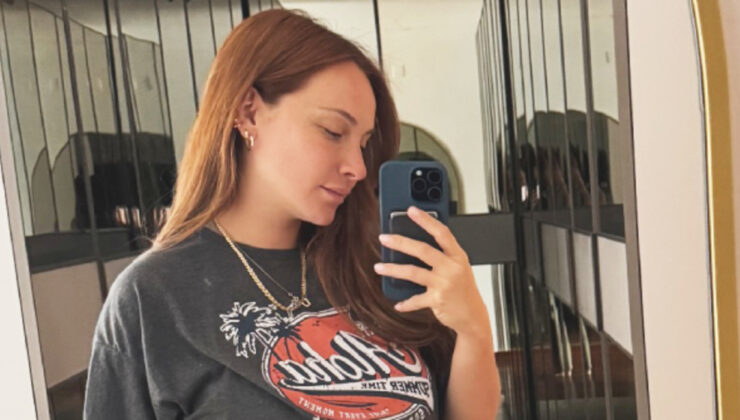 Gümülcinelioğlu, hamileliğinin 32’nci haftasında paylaştı