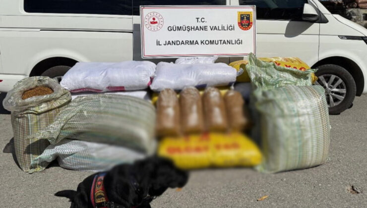 Gümüşhane’de kaçak tütün ele geçirildi