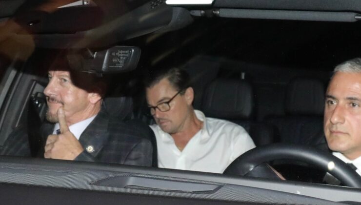 Leonardo DiCaprio, sevgilisi Vittoria Ceretti ile partiye giderken saklanmaya çalıştı