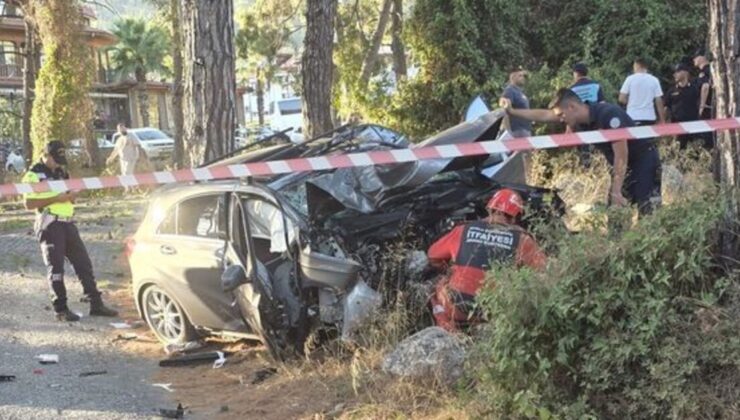 Muğla’da otomobil, ağaca çaptı: 1 ölü, 1 yaralı