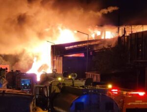 Samsun’da kereste fabrikasında yangın çıktı