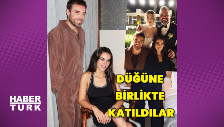 Murat Dalkılıç ve Özgü Kaya arkadaşlarının düğününe birlikte katıldı