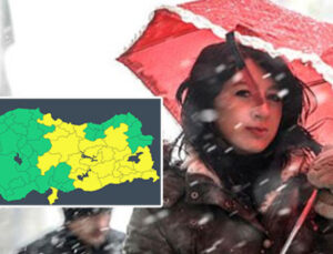 24 kent için ‘sarı’ alarm! Sıcaklık 2-4 derece düşüyor… 3 bölgeye kar geliyor!