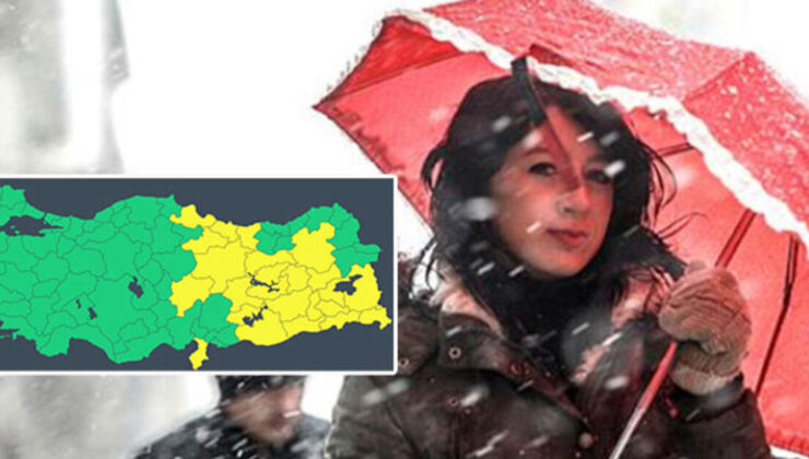 24 kent için ‘sarı’ alarm! Sıcaklık 2-4 derece düşüyor… 3 bölgeye kar geliyor!