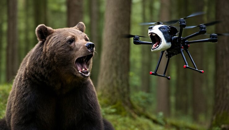 Ayılara karşı “havlayan dron”
