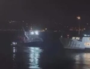 Beykoz’da vapur balıkçı ağlarına takıldı