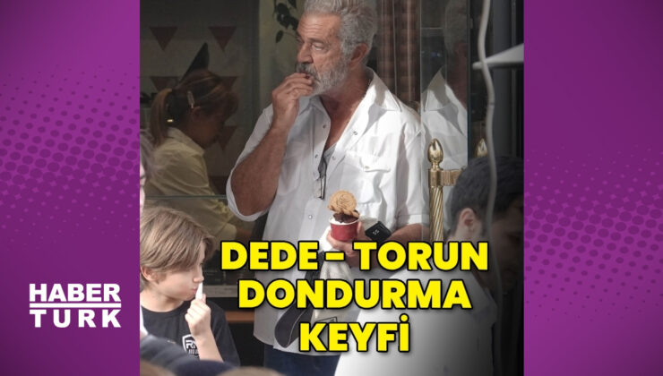 Mel Gibson’ın torunuyla dondurma keyfi
