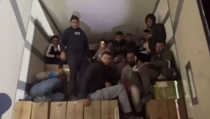 TIR’da 16 kaçak göçmen yakalandı: 2 tutuklama