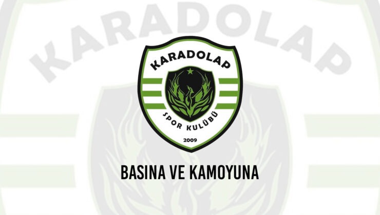 KARADOLAP GENÇLİK SPOR’DAN KAMUOYUNA